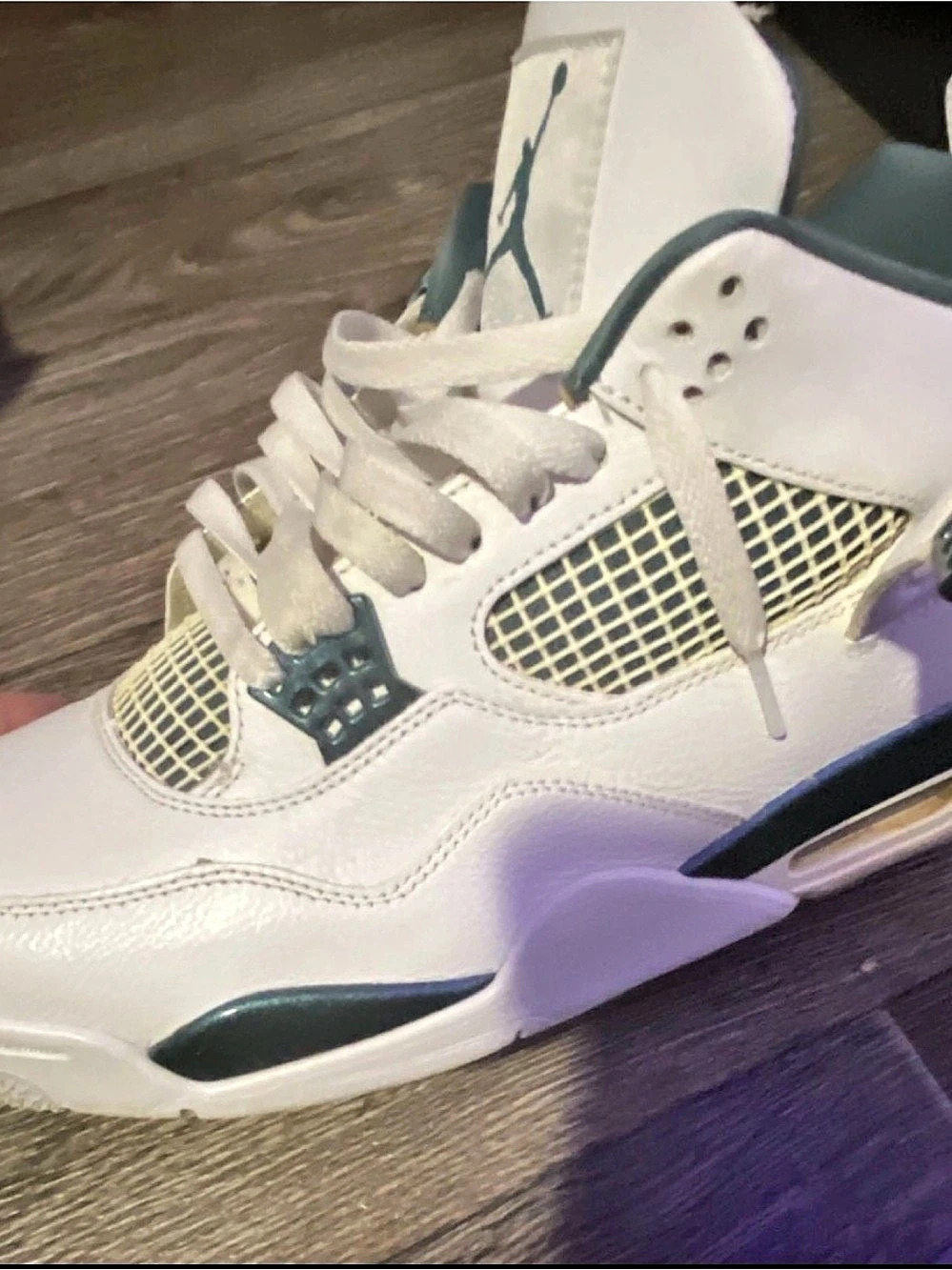Jordan Air Jordan 4 Retro 'Oxidized Green' Men's Sneakers White & Green